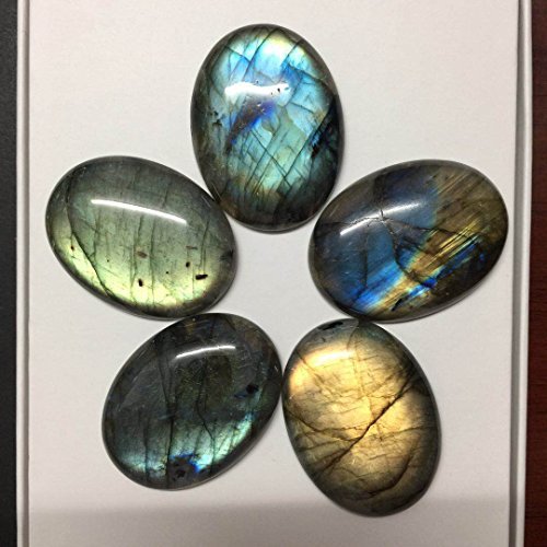 40x30mm Oval Cabochon CAB Flatback Semi-precious Gemstone Ring Face (Natural Labradorite)