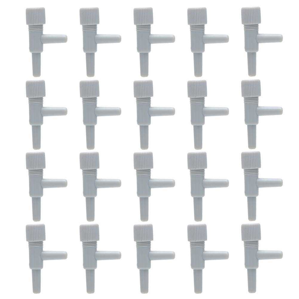 Pssopp 20pcs Aquarium Air Control Valve Standard 4mm Inner Diameter Aquarium Air Line Tubing Fish Tank Oxygen Air Pump Volume Control Valve