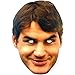 Roger Federer card Board Party Mask