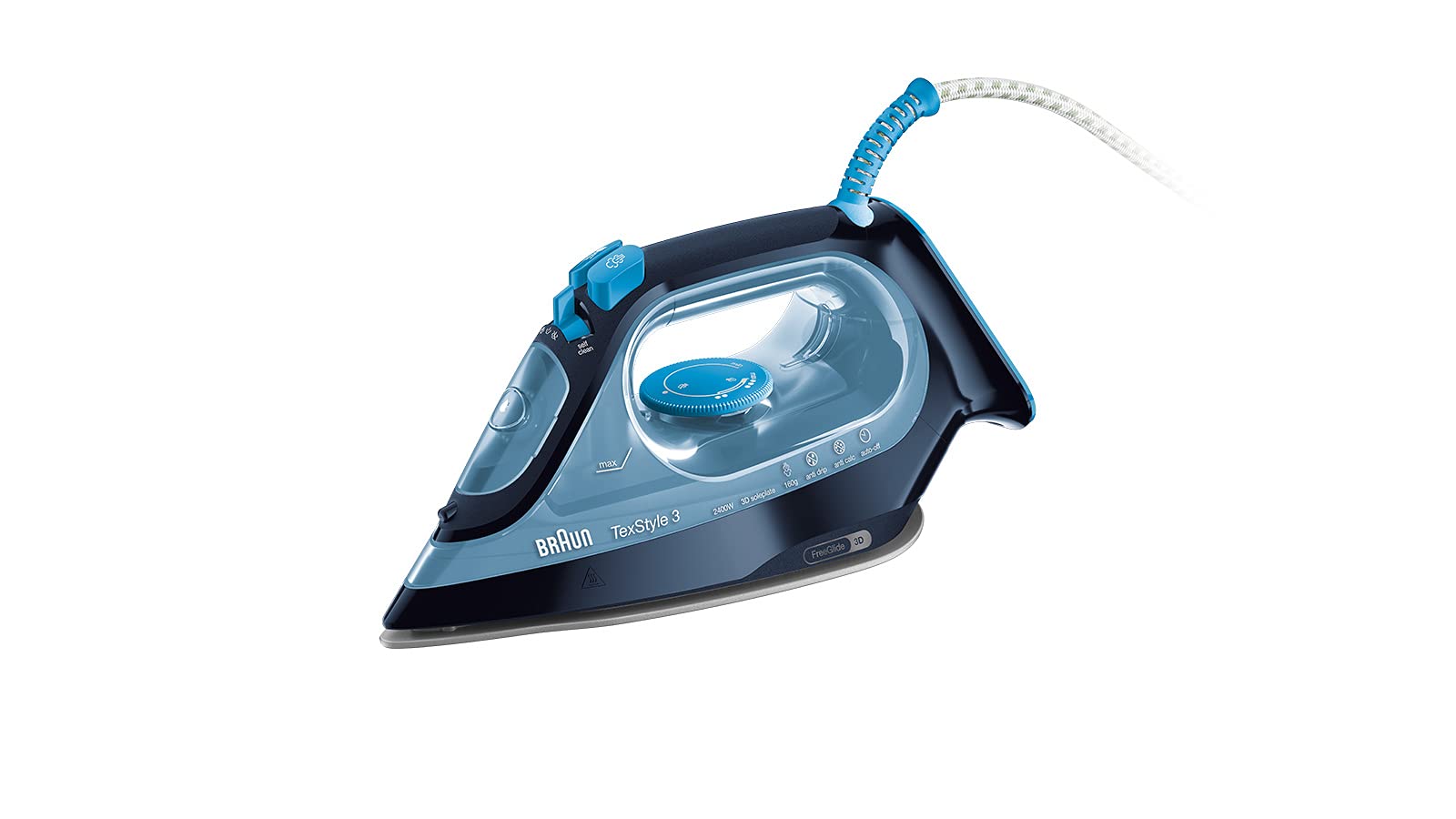 Braun-Hogar-SI3050BL-Plancha-Potencia-2400-w-Suela-Super-Ceramic-freeglide-3D-con-Planchado-bidireccional-Golpe-de Braun-Hogar-SI3050BL-Plancha-Potencia-2400-w-Suela-Super-Ceramic-freeglide-3D-con-Planchado-bidireccional-Golpe-de