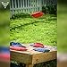 JBM Forbidden Road Cornhole Bag Bean Bags Pack of 8 for Tossing Core Hole Games with Duck Canvas Material Cover and PP Plastic Pellets Inside - Free Carrying Bag Included (Red & Dark Blue, 14OZ)