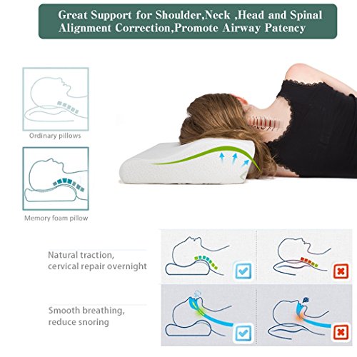 Easylife185 Sleep Memory Foam Contour Pillow Therapeutic