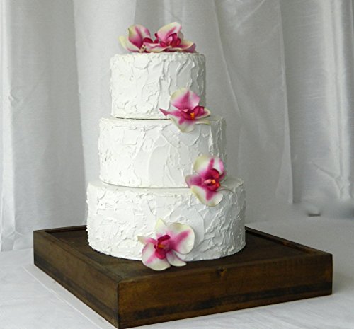 Cake Stand Rustic Wood Wedding Cake Stand 14 Inches Square