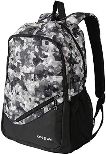 Travel Laptop Backpack, KEEPWE 15.6 in Laptop Backpack For Women and Men, Lightweight Nylon Stylish School and College Backpack for Girls and Boys