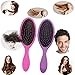 bC BimeTALliC CAble Detangler Brush for Wet & Dry Hair Rubberized Grip Soft Bristles Ideal, 2 Pieces, Purple/Pink