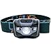 LED Headlamp Flashlight - Great for Camping, Hiking, Dog Walking, & Kids. One of The Lightest (2.6 oz) White Cree Headlight, Water & Shock Resistant + Red Strobe, 3 AAA Batteries Included