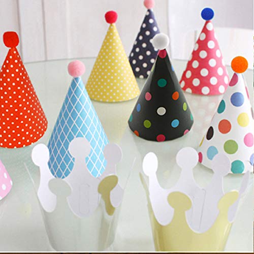 Faxco 2 Sets 22 Pack Party Hats Fun Cone Party Hats for Kids, Birthday Cone Hats