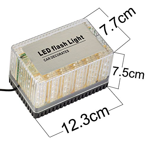 BININBOX 48 LED Truck Magnetic Base Top Emergency Hazard Warning Strobe Flash Light (Amber)