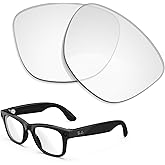 Replacement Clear& Blue Light Blocking Lenses for Ray-Ban Meta Wayfarer RW4006/(Gen 2) RW4012 50mm& RW4008 RW4012 53mm