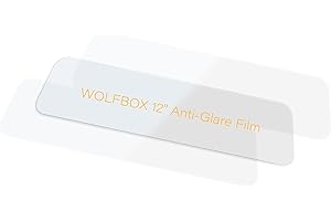 WOLFBOX 12inch PET Anti-Glare Film for Rear View Mirror Camera, Interior Rearview Mirror Anti Glare Membrane Anti-Scratch Sti