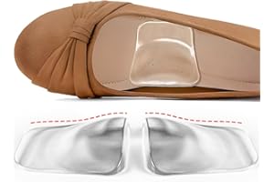 Beautulip Arch Support Inserts for Plantar Fasciitis, Gel Arch Cushions for Flat Feet, Adhesive Arch Pads Relieve Foot & Heel Pain, 2 Height Options (Clear, High)