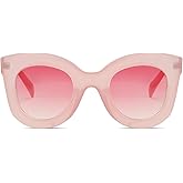 Freckles Mark Thick Fashion Butterfly Sunglasses for Women Trendy Round Cat Eye Sun Glasses