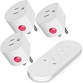 Wireless Remote Control Outlet, SURNICE Mini Remote Light Switch 10A/1200W for Christmas Lights, Up to 130 FT Long Range, FCC and ETL Certified