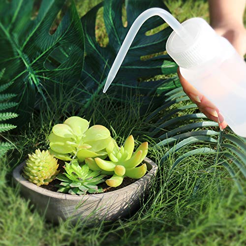 ULAB Scientific Economy Safety Wash Bottle Set, Wide-Mouth 250ml&500ml 2pcs for Each Size, LDPE Bottle with PP Draw Tube, UWB1004