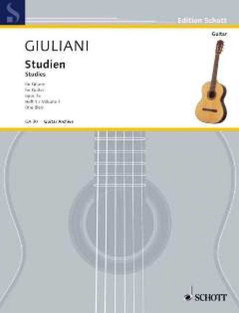 Etudes pour la guitare: Exercices for the right hand - Exercices for the left hand. op. 1a. Guitar.: Numéro 1