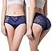 QOVOQ Women's Lace Panties,Soft Lace Underwear Seamless Briefs Sexy Mid Rise Panties for Women