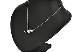 Aoloshow Ava Name Necklace Script Initial Nameplate