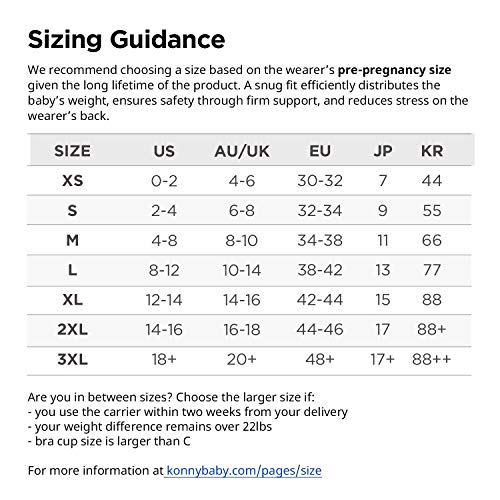 Konny Baby Carrier Original Elastech Carrier Wrap, Easy to Wear and