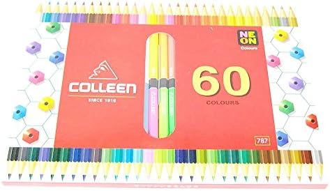 Colleen Neon Colored Pencil 60 Colors 30 Pcs Set Double Side Children Art Drawing by ThaiSuperior
