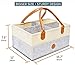 Baby Diaper Caddy Organizer | Nursery Storage Bin | Sturdy Diaper Caddy Storage Bin for Changing Table | Baby Shower Gift Basket Boys Girls | Newborn Registry Must Have | Large Portable Car Travel Bag
