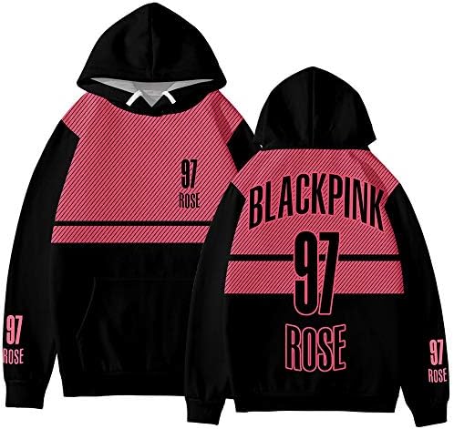 Xsayjia Blackpink Korean Women's Combination 3D Digital Printing Hooded Sweater Men and Women Blackpink Hoodie Kpop Hip Hop Sweatshirt
