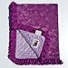 Snuggle Stuffs Baby Girls Reversible Velboa Stroller Blanket - Purple Star/Lavender Dot
