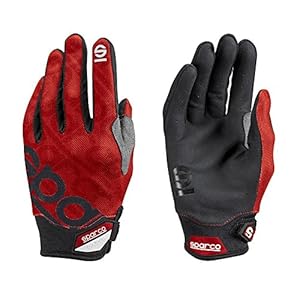 Sparco Meca 3 TG 002093RS3L Handschoenen, rood, maat L