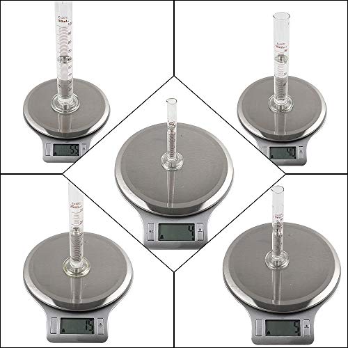 SUPERLELE Glass Graduated Measuring Cylinder Set 100ml 50ml 25ml 10ml 5ml with 2 Glass Stirring Rod, 3 Dropper and 2 Cleaning Brush - Thumbnail 4