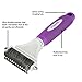 POODLIE Poodle Pet Dematting Comb for Dogs – Handheld Undercoat Dematter Rake Grooming Tool for Long or Short Hair