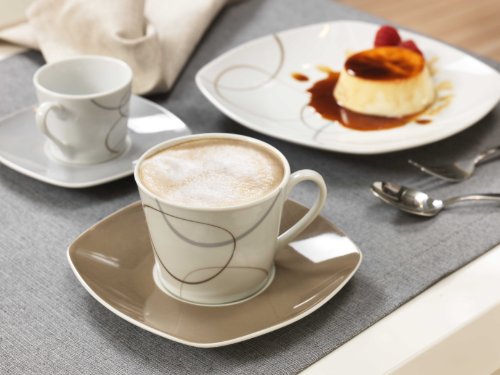 Ritzenhoff & Breker Kaffeeservice Alina Marron, 18-teilig, Porzellangeschirr, Braun – Bild 3