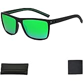 2026 New AMENI Golf Glasses, UV Polarized Sunglasses for Men/Women, with Case and Glasses Cloth(Vibrant Green)