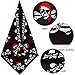 VAMEI 24 PCs Pirate Party Supplies Eye Patches Pirate Bandana Fake Mustaches Halloween Costume Party Favors Captain Pirate Costume Accessories Boys Girls Kids
