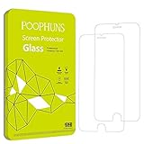 POOPHUNS iPhone 6 6s Protector de Pantalla, 2-Pack, Vidrio Cristal Templado Premium para iPhone 6 6s, 3D Touch Compatibles, Ultra Resistente a Golpes y Rayado, Alta Transparencia, Sin burbujas
