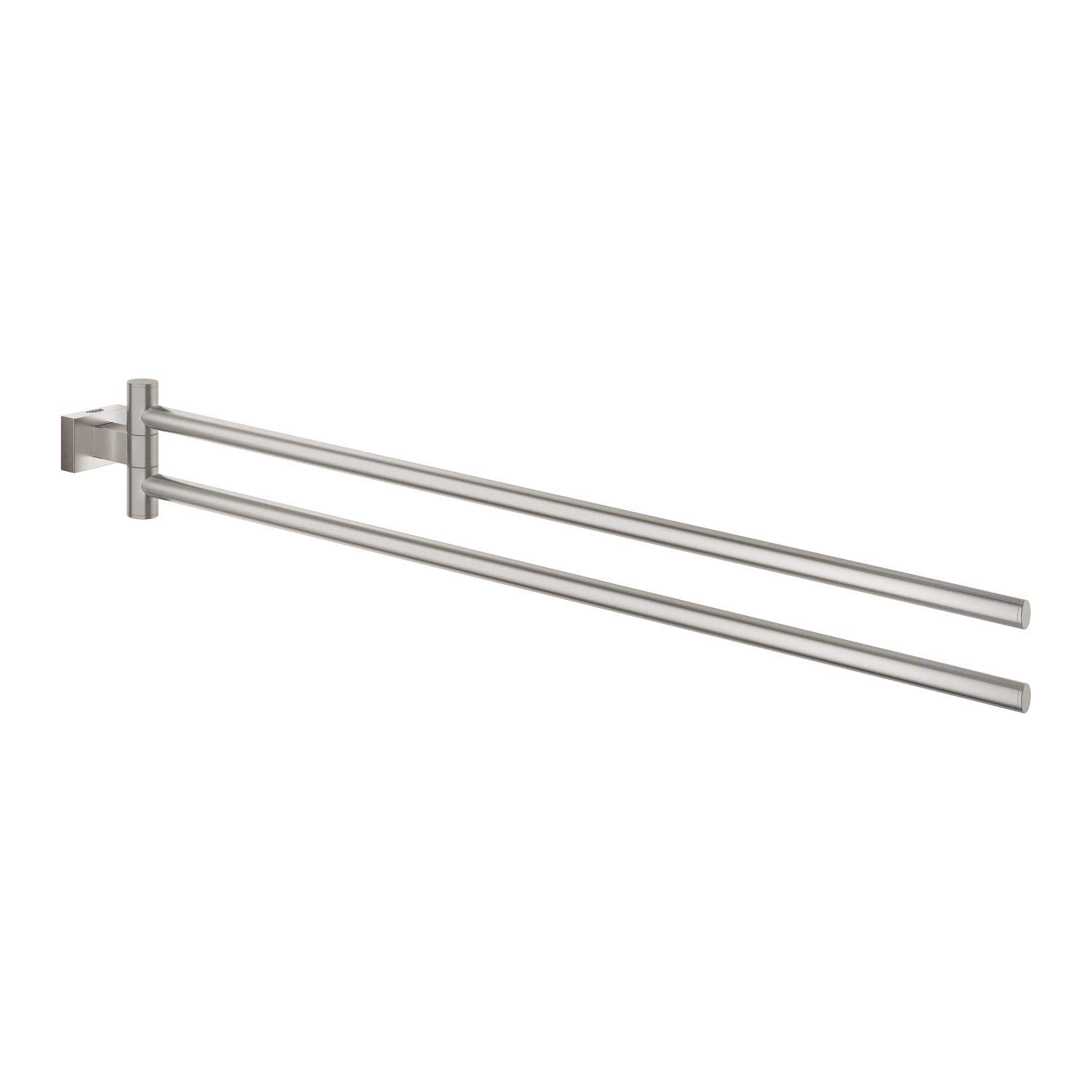 GROHE Essentials Cube Towel Bar In Chic Supersteel Finish – Twice As Nice 40624DC1