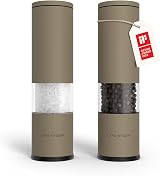 LARS NYSØM Salt and Pepper Grinder Set Stainless Steel Taupe Brown