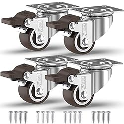 GBL 1" inch Small Caster Wheels with 4 Brakes