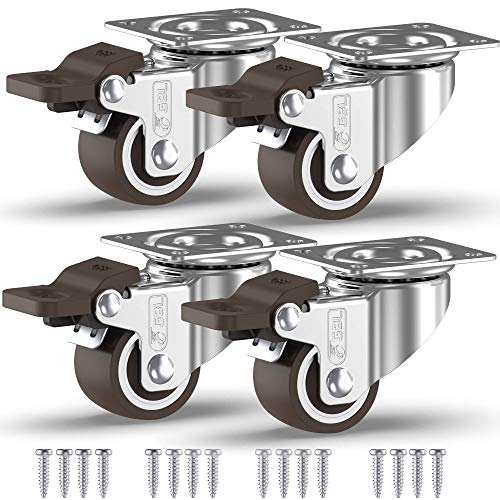GBL 1" inch Small Caster Wheels with 4 Brakes