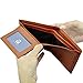 Rbenxia Stylish Brown Billfold Coffee Leather Wallet Credit Card Men Purse Clutch Bifold PU Leather Wallet with Card Slots and ID Window Slot Gifts Souvenir