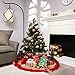 24-Pack Christmas Tree Ornaments - Red Shatterproof Medium Christmas Balls Decoration, Assorted 3-Finish Matte, Glitter, Multicolor Glitter Stripes, Hanging Plastic Bauble Holiday Decor, 2.4 Inches