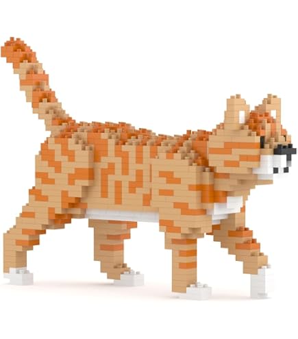 Amazon.com: JEKCA Cat 03S-M04 | Tabby Cat Plastic Building Blocks