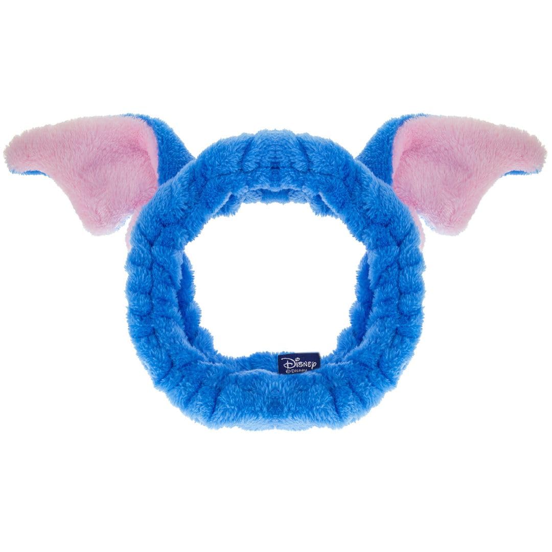 Stitch Make up Spa Headband Disney | MAD Beauty | Cosmetic Fluffy Ears Denim Character | Elastic Accessories Super Soft & Gentle | Cute Skincare Gift for Women, Adults - Blue