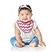 Bumkins Printed Waterproof Bandana Bib 2 Pack, Pink Chevron (0-9 Months)