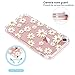 JIAXIUFEN Clear Slim Shockproof Flower Floral Design Soft Flexible TPU Silicone Back Cover Phone Case Compatible with iPhone 7 and iPhone 8 - Little Daisies