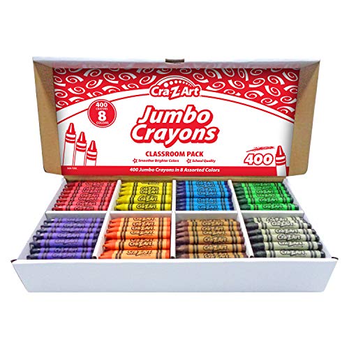 CraZArt Jumbo Crayon Bulk Class Pack 400ct 8 Assorted Colors Pricepulse
