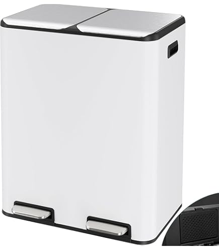 60 Liter 16 Gallonen rechteckig gebürstet Edelstahl Küchen mülleimer Soft-Close 60 Liter 16 Gallonen rechteckig gebürstet Edelstahl Küchen mülleimer Soft-Close