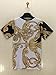 FaPlus Men's Casual Golden Flower 3D Print Fashion T-Shirts XL