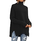 EFAN Women's Turtleneck Oversized Sweaters Long Pullover Winter Clothing 2025 Trendy Fashion Knit Tunic Fall Outfits