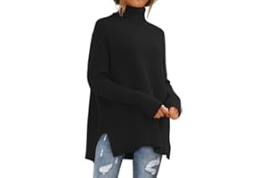 EFAN Women's Turtleneck Oversized Sweaters Long Pullover Winter Clothing 2025 Trendy Fashion Knit Tunic Fall Outfits