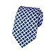 MINDENG Tartan Wool Tie Blue Check Business Men's Silk Neckties Leisure Ties
