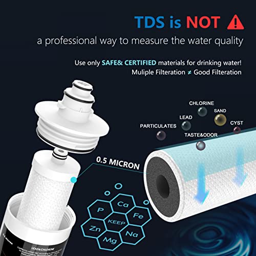 Frizzlife Under Sink Water Filter SystemNSF/ANSI 53&42 Certified High